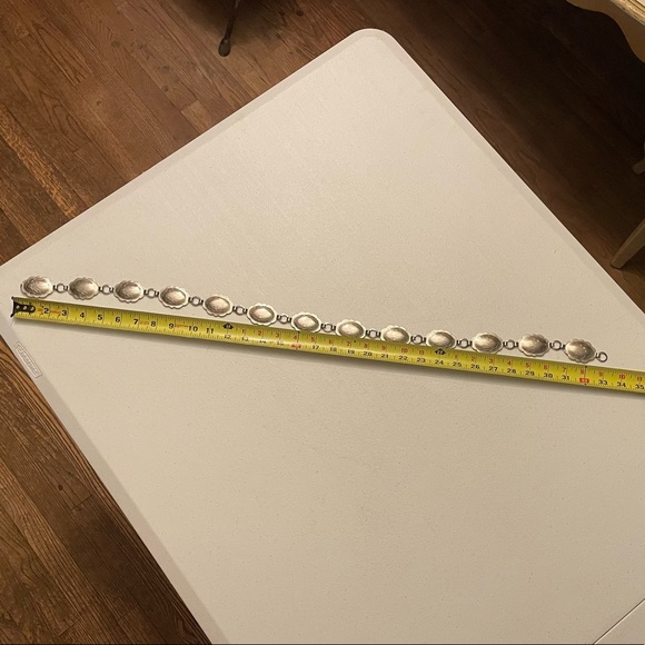 Vintage Silvel Aztec Fish Western Concho Belt Silver Metal Rare - Picture 6 of 6